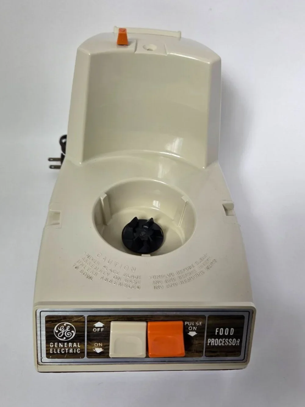 Vintage 1970s General Electric Food Processor GE FP1 Wood Grain Tested Working